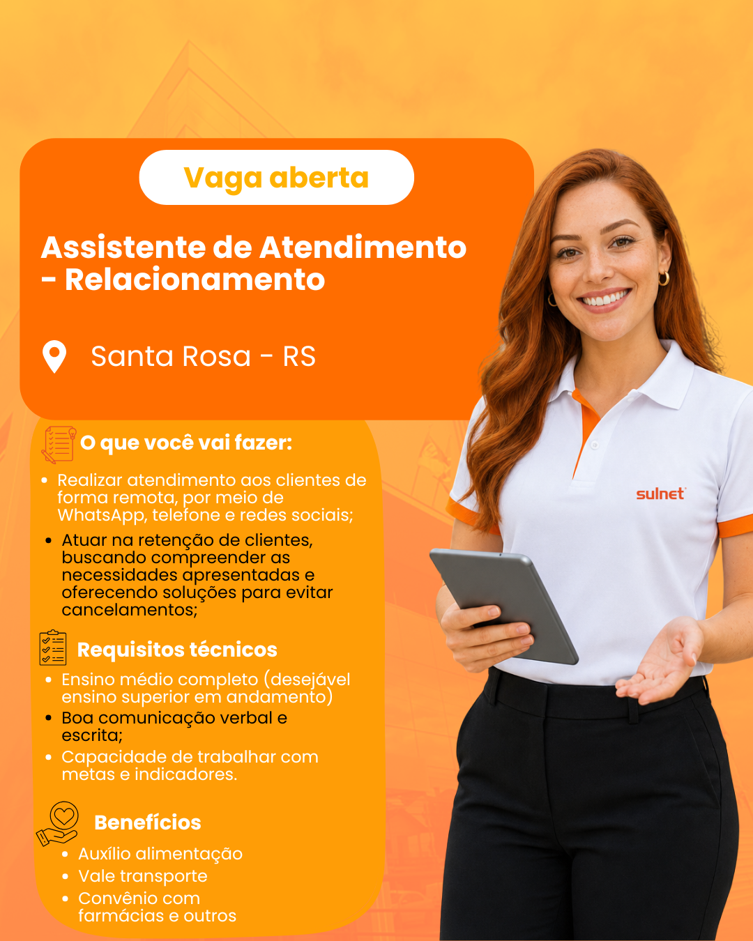 Assistente de Atendimento – Relacionamento