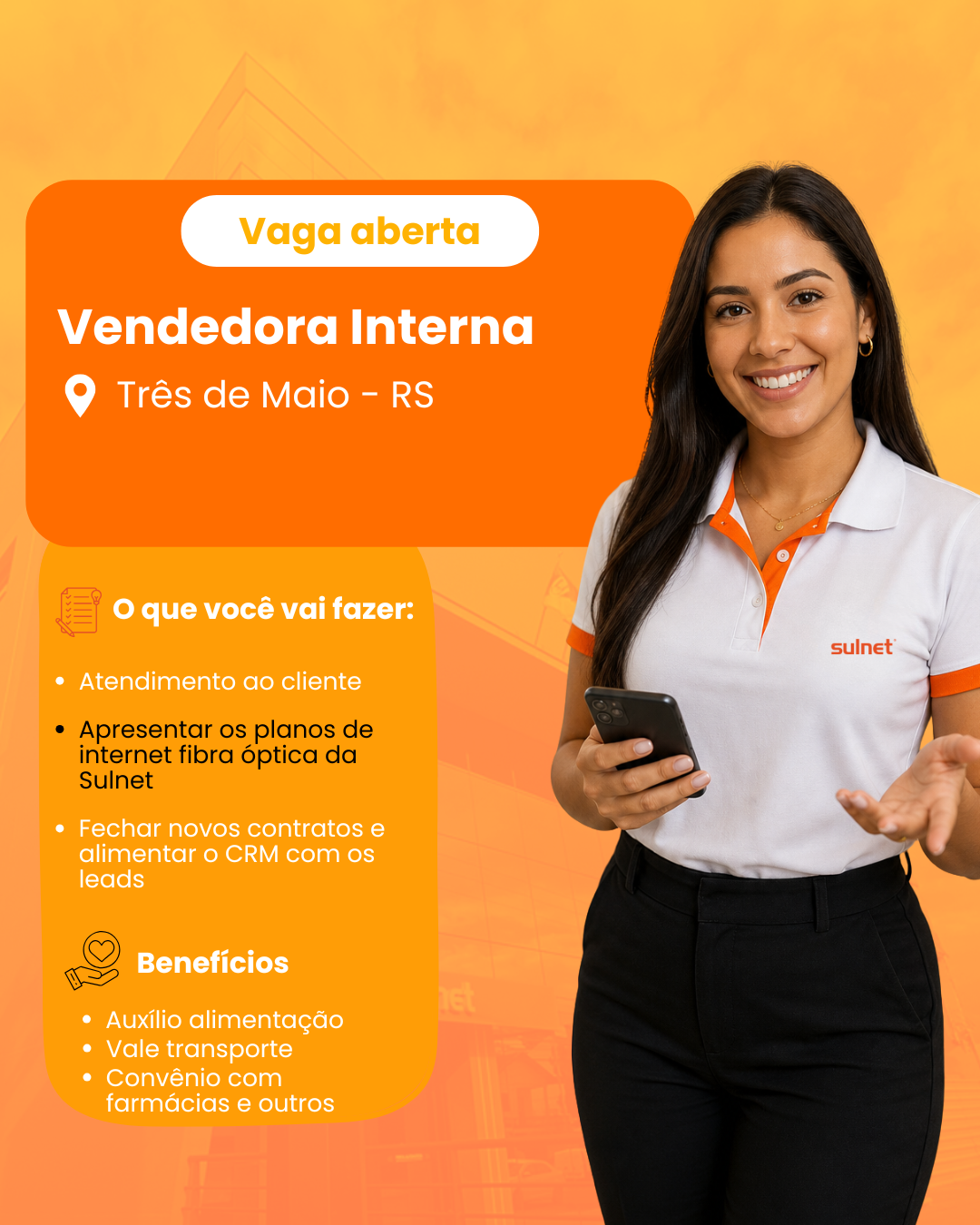 Vendedor(a) Interna - Três de Maio 